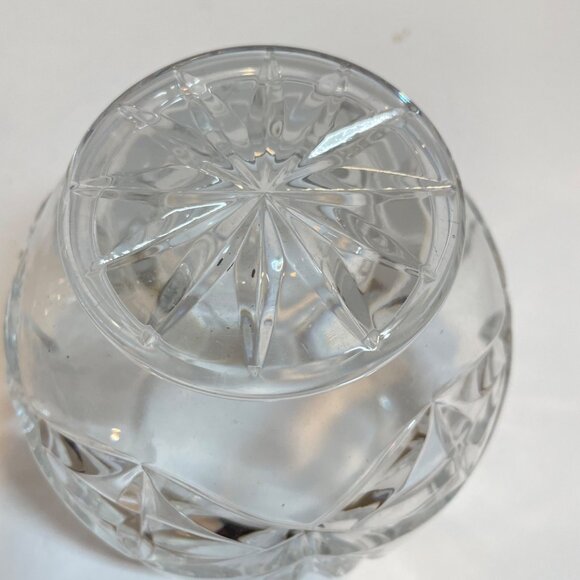 Hand-Cut 24% Lead Crystal Clear Glass Bowl with Lamp Shade Made in Poland - Picture 5 of 12